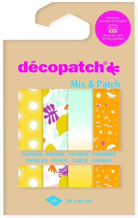 Décopatch Papel  Mix & Patch Bonne Mine 4 hojas