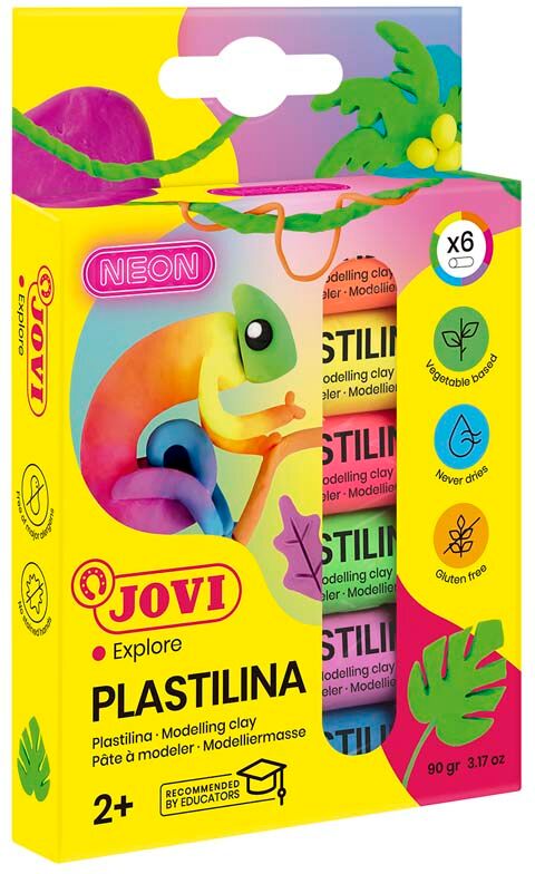 Jovi Plastilina  Neón 15g 6 colores