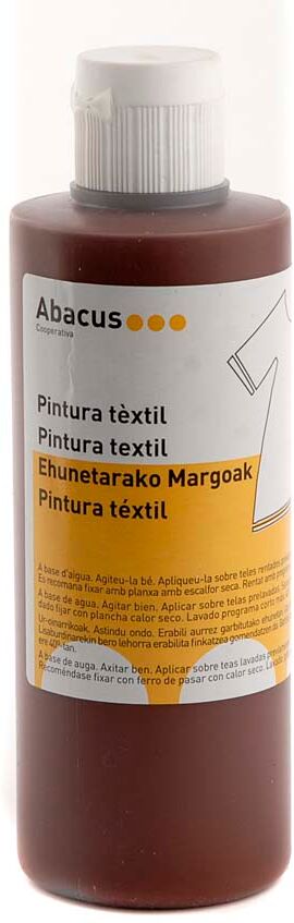 Abacus Pintura textil  200ml marrón oscuro