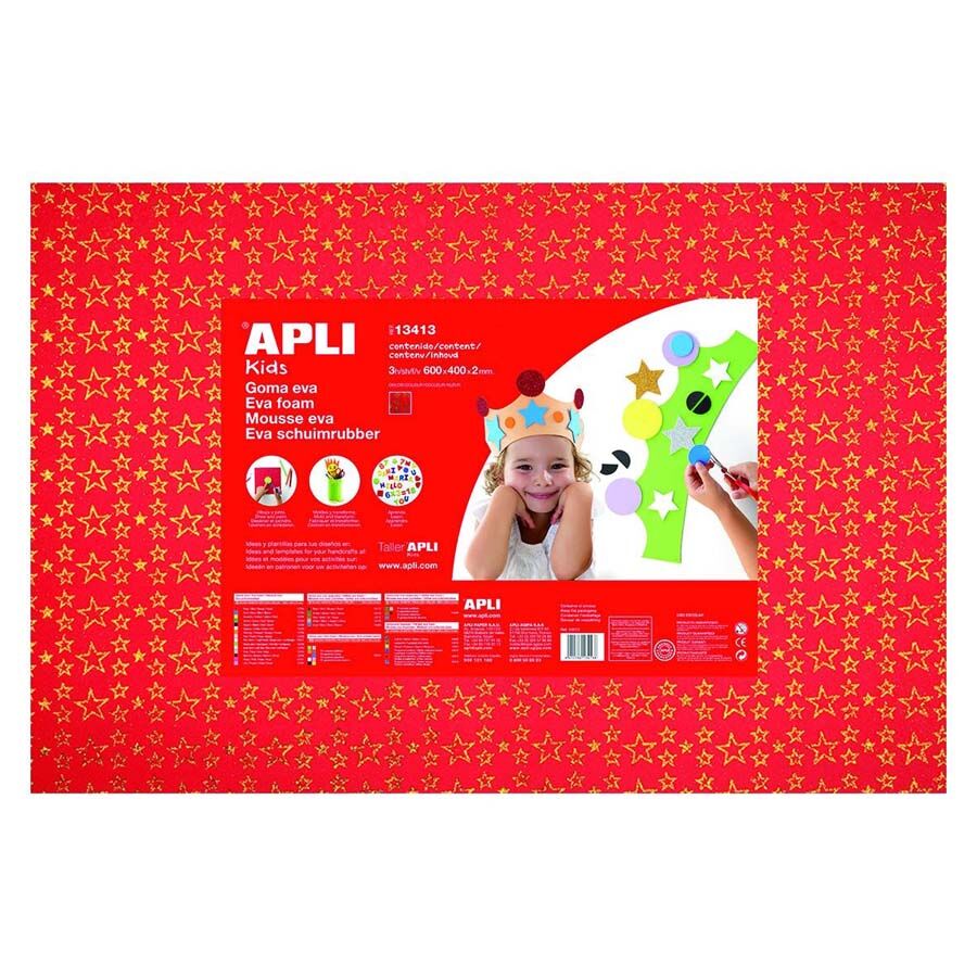 Apli Goma Eva  Purpurina Estrella 60x40 3u