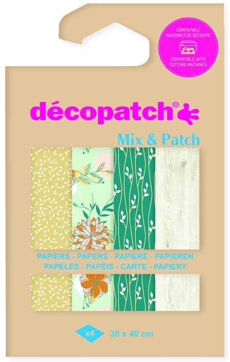 Décopatch Papel  Mix & Patch Natural 4 hojas