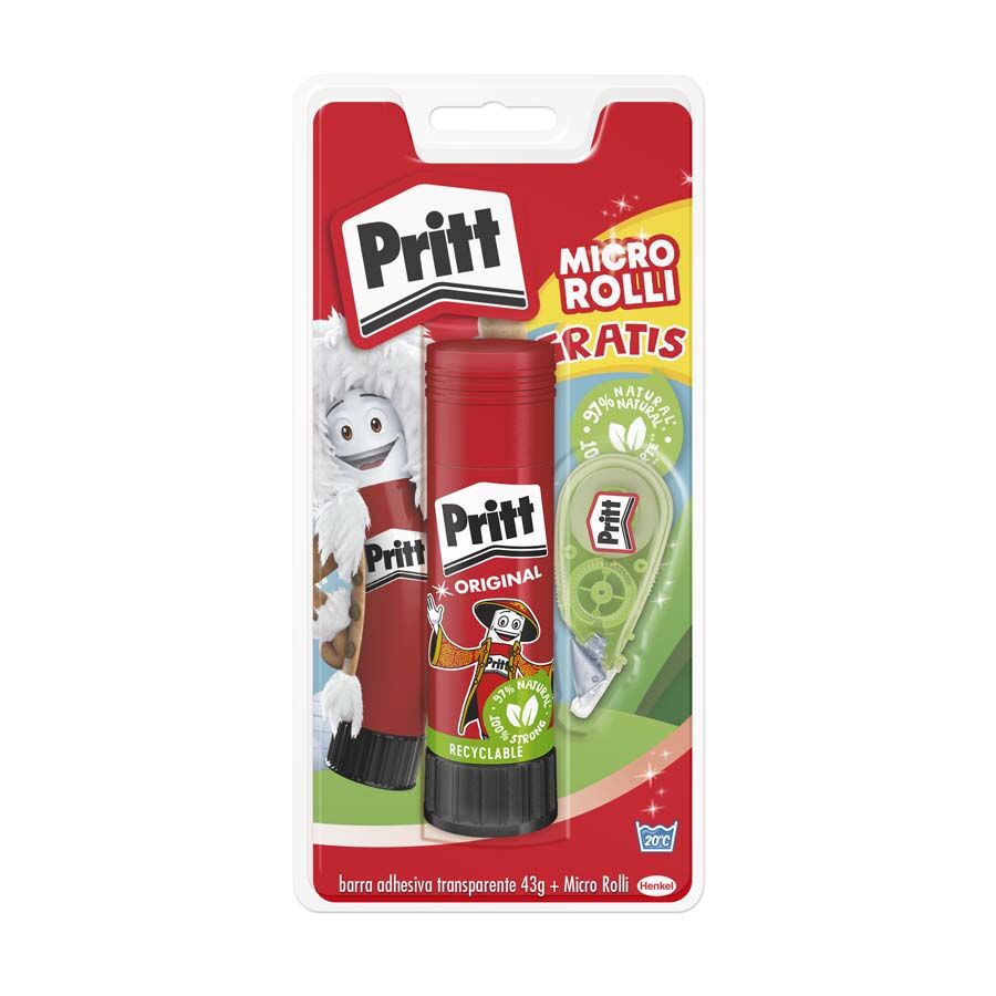 Pritt Barra adhesiva  + cinta correctora Micro