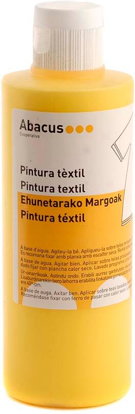 Abacus Pintura textil  200ml amarillo