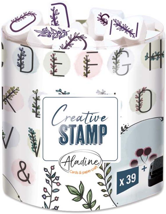 Aladine Creative Stamps  Abecedario Flores