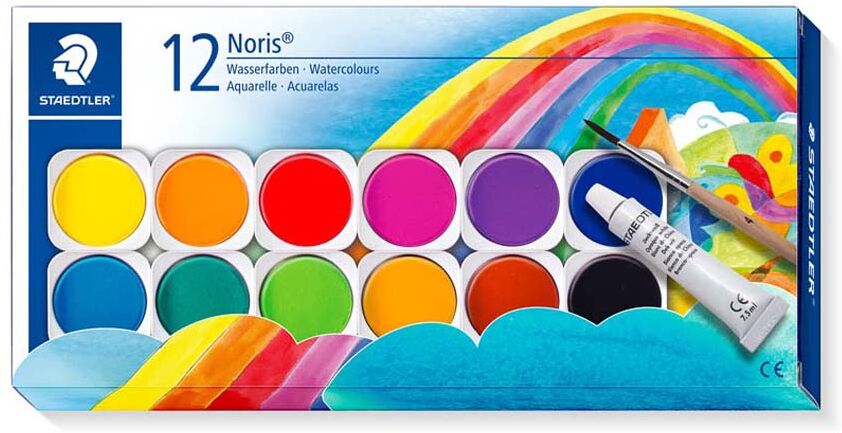 Staedtler Acuarelas  con pincel 12 colores