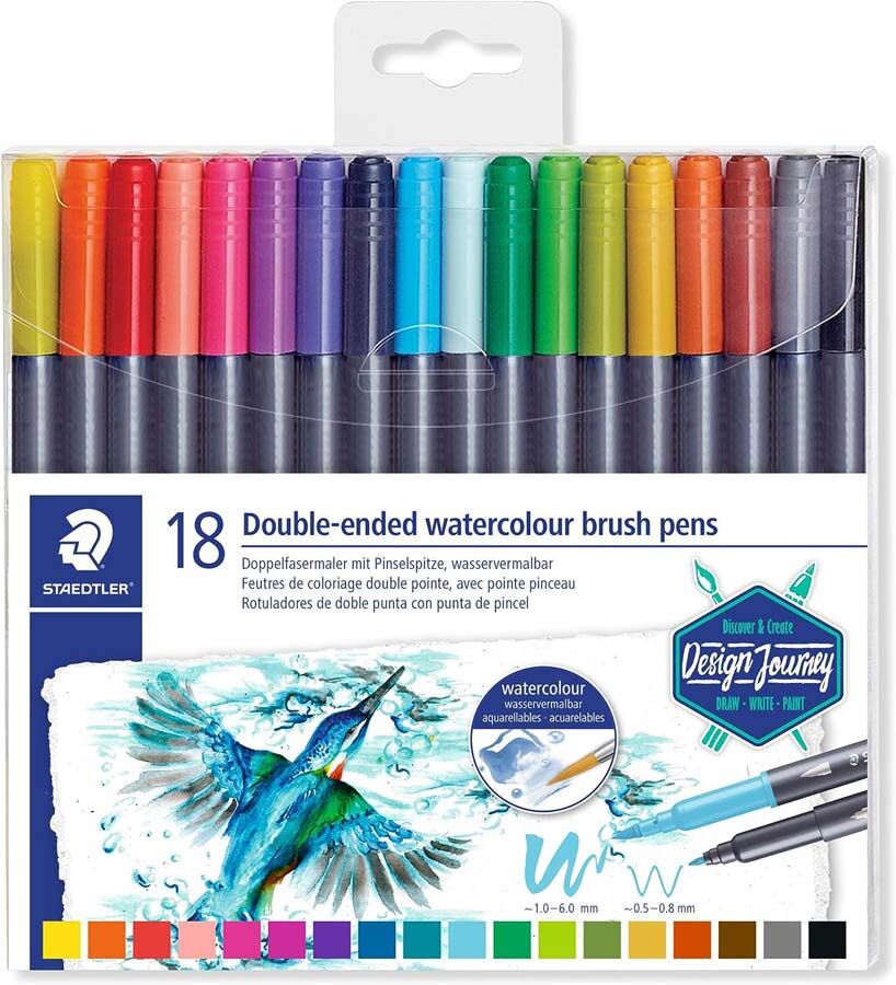 Staedtler Rotuladores de colores doble punta  18u