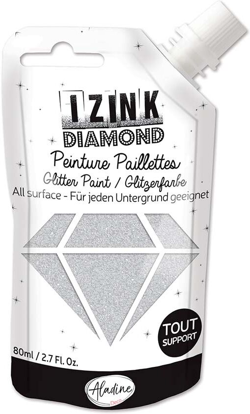 Aladine Pintura Izink Diamond  Plata