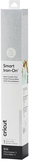 Cricut Vinilo Smart Iron-On 33x91 plata glitter