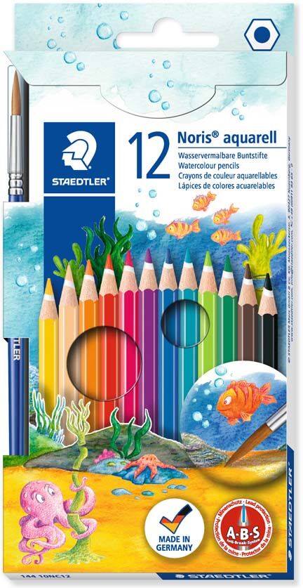 Staedtler Lápices de colores Stedtler Noris Aquarell 12 colores