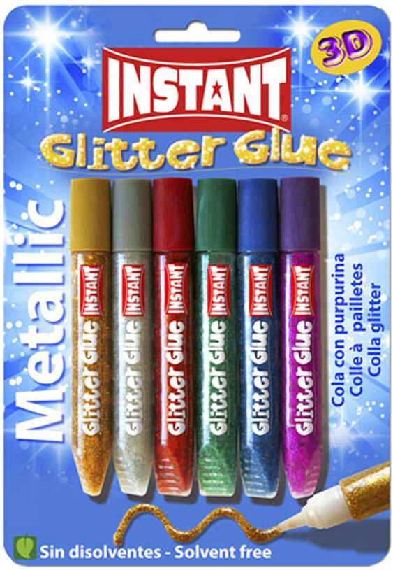 Instant Cola  Glitter Metallic de 6 colores