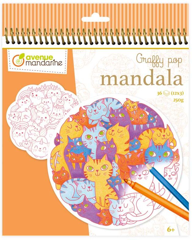 Avenue Mandarine Graffy Pop Mandala Gatos