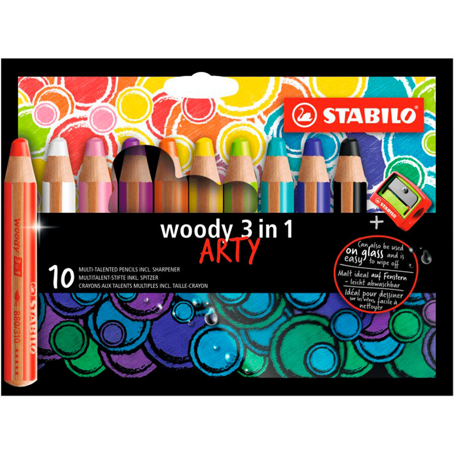 Stabilo Lápices  Woody 3 en 1 Arty 10 colores