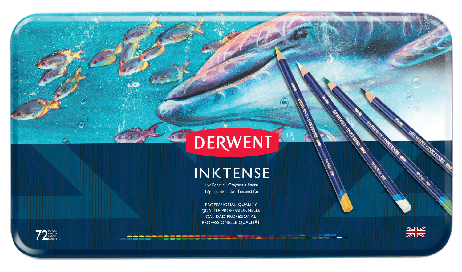 Derwent Inktense 72kpl mustevärikynä