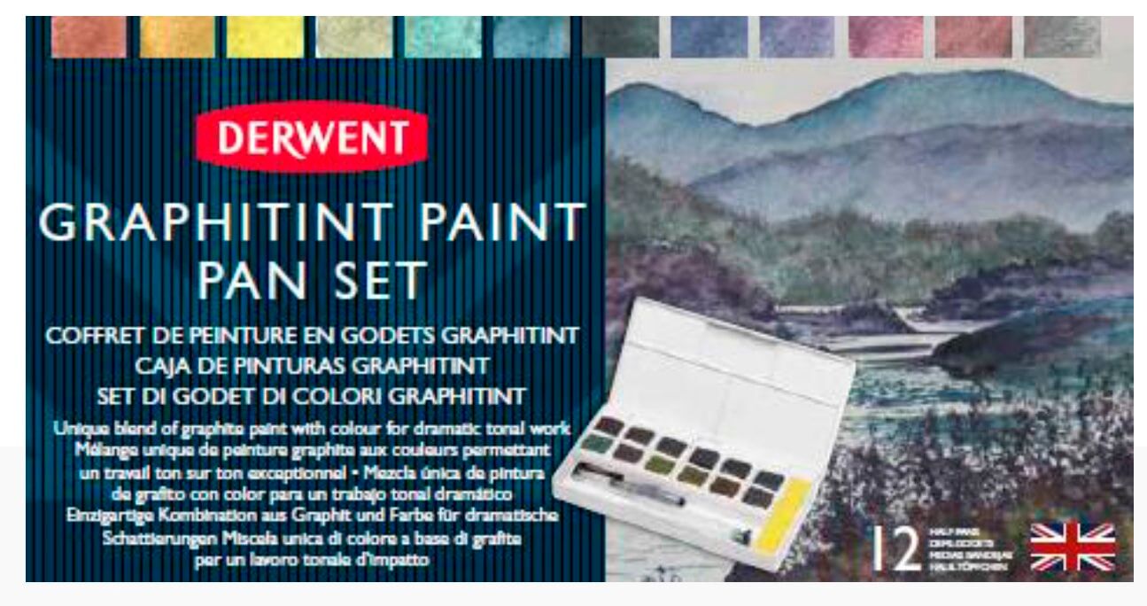 Derwent Graphitint Paint akvarellilajitelma