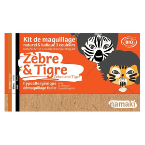 Namaki Kit de Maquillage Zèbre & Tigre 3 couleurs - Publicité