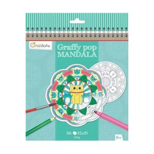 Avenue Mandarine Carnet de 36 pages Graffy Pop Mandala Animaux - Publicité