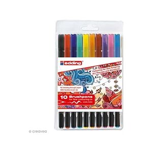 Edding Feutres pinceaux - 10 Brushpens - Publicité