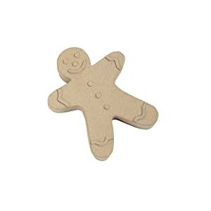 Decopatch Décopatch BT079C Boîte Bonhomme pain d'épices en Papier mâché Brun Petite Boîte Boîte à la forme Contenant DIY et Loisirs Créatifs 12x3x15 cm - Publicité