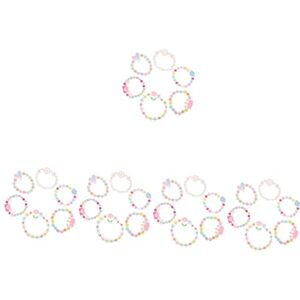 Abaodam 30 Pièces bracelet de dessin animé enfants perlé bracelet décoratif bracelets cadeau pour enfants bracelet enfant pour fille Princesse bijoux chaîne de poignet petite fille - Publicité