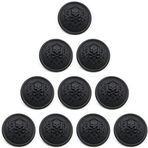 ZoTuoART Bouton en métal gravé Motif crâne et os croisés, Bouton Rond pour Couture DIY, Bouton de Remplacement Fait Main pour Manteau, Costume et Coupe-Vent. Noir 23 mm 10 pièces - Publicité