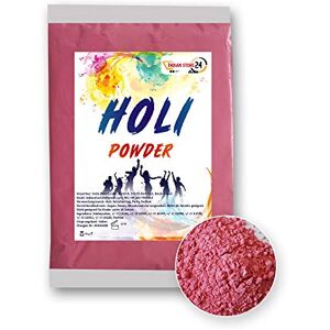 INDIAN STORE 24 1 x Holi Gulal Poudre Soluble dans l'eau 100% Festival Naturel Séance Photo Rangoli Couleurs Rainbow Poudre sacré Sac de Couleur sacré Paillettes Couleur Poudre Photos (Pink,Rose) - Publicité