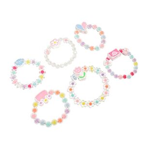 Abaodam 18 Pcs bracelet de dessin animé enfants perlé bracelets en vrac bracelets de perles élastiques bracelet fille en vrac couleur gelée bijoux Perles en plastique petite fille - Publicité