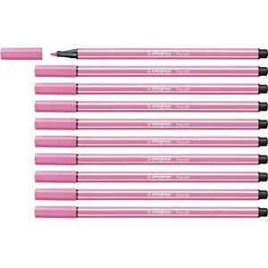 STABILO Feutre dessin  Pen 68 Lot x 10 feutres de coloriage pointe moyenne Rose (68/29) - Publicité