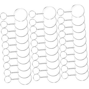 Disque acrylique transparent avec trou pour bricolage, coeur, os