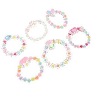 Vaguelly 24 Pièces bracelet de dessin animé pour les enfants cadeaux pour enfants en vrac bracelet enfant en bas âge bracelets en élastiques couleur perlé sac à main - Publicité