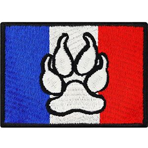 EXPRESS-STICKEREI Écusson avec broderie Drapeau K9 France Police Hund   Écusson K9 Police dog à coudre/à repasser   Insigne de patte de chien Application pour laisse/harnais   70x50mm - Publicité