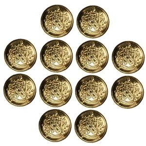 Bemvp Bouton De Blazer en Laiton 12pcs Bouton Doré Vintage Boutons De Métallique pour Costumes Vestes Uniformes 25 Mm - Publicité