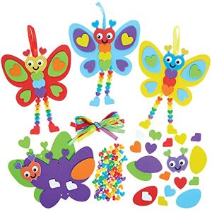 Baker Ross FX397 Kits de décoration Papillons à pattes pendantes arc-en-ciel – Lot de 5, Kit de décoration d loisirs créatifs perles pour les enfants - Publicité