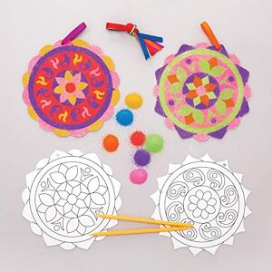 Baker Ross Kits de couronnes de Mandalas en Sable coloré (Paquet de 6) Loisirs créatifs pour Enfants - Publicité