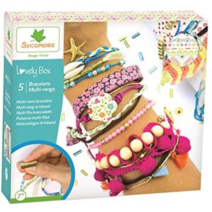 Sycomore Kit de loisir créatif enfant 5 bracelets multi-rangs DIY Lovely Box Grand Modèle Collector Dès 7 ans  CRE2070 - Publicité