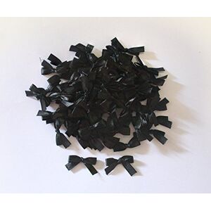 Other Lot de 100 mini nœuds en ruban satiné de 25 mm pour décoration de mariage Noir - Publicité