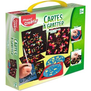 Maped Creativ Coffret de 24 Cartes À Gratter plus 2 Mandala et 2 Pochoirs plus 1 Stylet Kit Creatif pour Dessiner Loisirs Créatifs pour Enfants dès 5 ans - Publicité