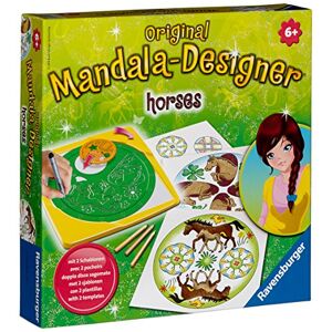 Ravensburger – Mandala Designer – Dessin – Loisir créatif – Pochoirs – Crayons de couleur inclus – Horses – Activité créative – Enfant – Dès 6 ans – 29742 – Version française - Publicité