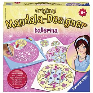 Ravensburger – Mandala Designer – Dessin – Loisir créatif – Pochoirs – Crayons de couleur inclus – Ballerina – Danseuses – Activité créative – Enfant – Dès 6 ans – 29768 – Version française - Publicité