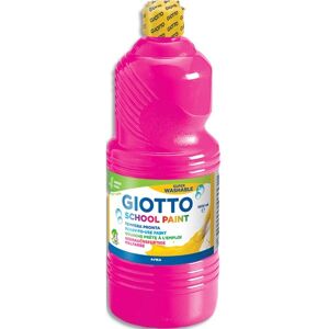 Giotto Flacon d'1 litre de gouache liquide de couleur fuchsia ultra lavable - Lot de 3