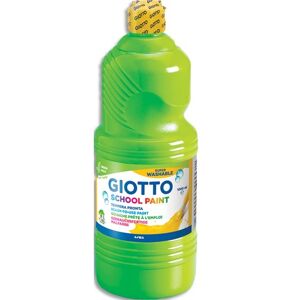 Giotto Flacon d'1 litre de gouache liquide de couleur vert clair ultra lavable - Lot de 3