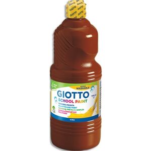 Giotto Flacon d'1 litre de gouache liquide de couleur marron ultra lavable - Lot de 3