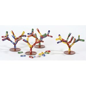 Culture club 2000 Jeu Tricky Forest pour 1 à 8 enfants. 72 mini pinces assorties, 4 bases d arbre