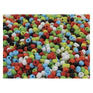 O color Bocal de 500 perles de rocailles opaques, diamètre 5mm, couleurs assorties - Lot de 3 Teal mat