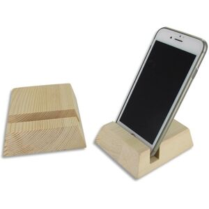 O color Support en bois pour téléphone, à décorer - Lot de 10