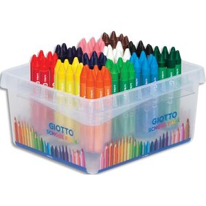 Giotto Schoolpack de 96 craies a la cire CERA MAXI, diametre 11,5 mm