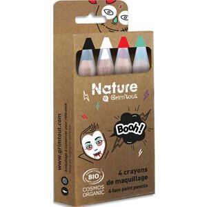 Grim tout Boîte de 4 crayons de maquillage certifiés bio naturel - BOOH! Idéal pour Halloween - Lot de 2