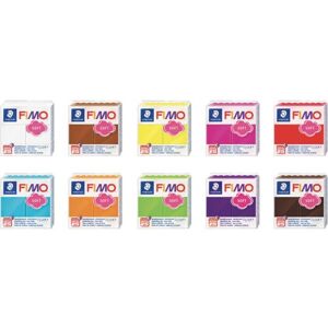 Graine créative Lot de 10 pains 57 gr FIMO SOFT GOURMANDISE - coloris assortis - cuisson à 130 °C