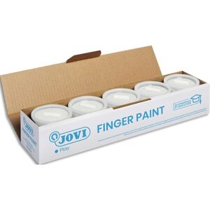 Jovi Bouteille de 500 ml de gouache au doigt couleur blanc - Lot de 2