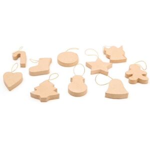 Graine créative Lot de 10 formes en carton thème Noël assorties - Lot de 2