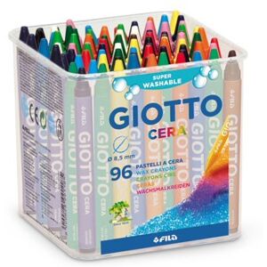 Giotto Pot de 96 craies a la cire CERA, diametre 8,5 mm